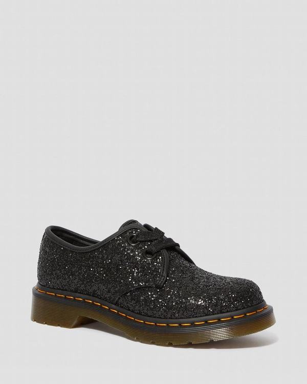 Dr Martens Dámské Polobotky 1461 Farrah Chunky Glitter Černé, CZ-812907